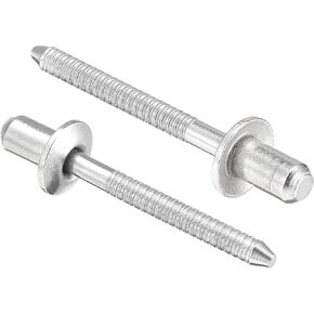 uxcell Blind Rivets, 304 Stainless Steel Pull Rivets Core Decoration Rivets 4.8mm Diameter 8mm Grip Length Close End Silver Tone, 25pcs
