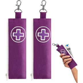 2 Pack Epipen Carry Case, Slim Epi Pens Carrying Case, Epi Pen Case With Clip Epipen Carrying Case Pouch for 1 EpiPen Allergy Medicine Essentials