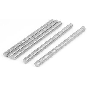uxcell M10 x 150mm 304 Stainless Steel Right Hand Thread Fully Threaded Rod Stud 5PCS