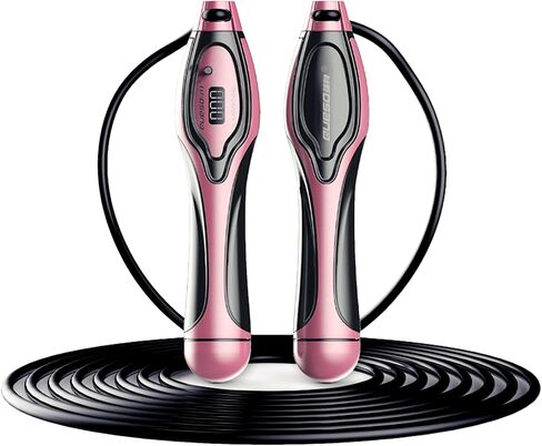 Jump Rope, Countable Speed Jumping Rope Cable with Ball Bearings for Women, Men, Adjustable Steel Jump Rope Workout with Handles for Fitness, Home Exercise & Slim Body in Saudi Arabia