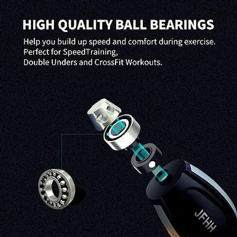 Jump Rope, Countable Speed Jumping Rope Cable with Ball Bearings for Women, Men, Adjustable Steel Jump Rope Workout with Handles for Fitness, Home Exercise & Slim Body in Saudi Arabia
