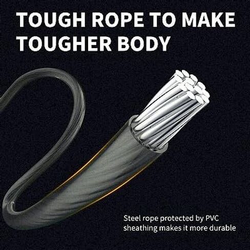 Jump Rope, Countable Speed Jumping Rope Cable with Ball Bearings for Women, Men, Adjustable Steel Jump Rope Workout with Handles for Fitness, Home Exercise & Slim Body in Saudi Arabia
