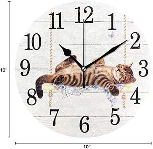 Wamika Wall Clock Pink Flamingo Beach Sea Summer Flowers Silent Non Ticking Round Clocks, Flamingos Birds Ocean Floral Clocks 10 Inch Battery Operated Quartz Quiet Desk Clock for Home Office in Kuwait