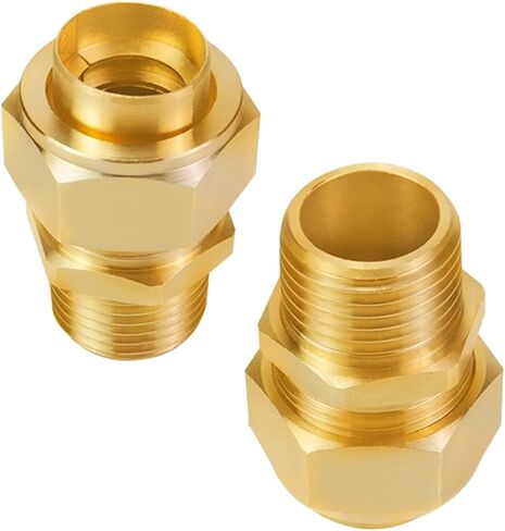 CSST Male NPT Fitting Kit 2 Pack Grill Propane Conversion Connector 1/2" NPT Brass Pipe Fittings in Saudi Arabia