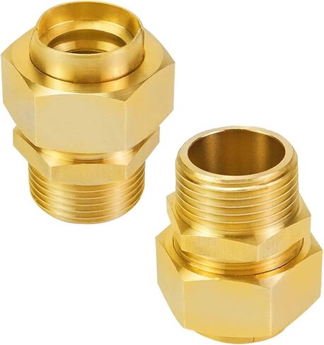 CSST Male NPT Fitting Kit 2 Pack Grill Propane Conversion Connector 1/2" NPT Brass Pipe Fittings in Saudi Arabia