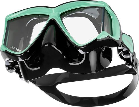 Italian Design Panto-180 Scuba Snorkeling Mask - Anti-Fog Tempered Glass 4 Window Snorkel Mask - Superior Comfortable Silicone for Great Fit and Seal in Kuwait