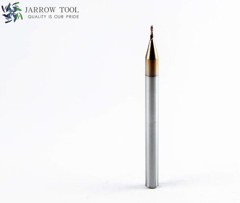 مجموعة مطحنة كربيد ذات نهاية مربعة (عبوة من 5) - مطحنة نهاية 1/16 لسبائك الفولاذ/المعادن الصلبة - 2 مجموعة طحن أنف مربعة مطلية بـ TiAlN لأدوات الطحن بآلة CNC in Kuwait