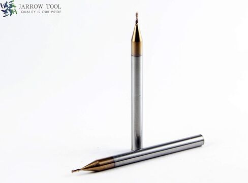 مجموعة مطحنة كربيد ذات نهاية مربعة (عبوة من 5) - مطحنة نهاية 1/16 لسبائك الفولاذ/المعادن الصلبة - 2 مجموعة طحن أنف مربعة مطلية بـ TiAlN لأدوات الطحن بآلة CNC in Kuwait