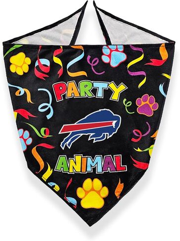 NFL Buffalo Bills Dog Birthday Party Set 10pcs with 1 Football Bandana Small/Medium, 1 Crown Hat, 1 Banner, 1 Birthday Cake Toy & 6 B-Day Balloons, Dog Birthday Set, Costume, Fun Doggie Pawty in Saudi Arabia