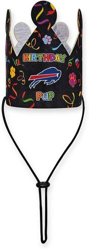 NFL Buffalo Bills Dog Birthday Party Set 10pcs with 1 Football Bandana Small/Medium, 1 Crown Hat, 1 Banner, 1 Birthday Cake Toy & 6 B-Day Balloons, Dog Birthday Set, Costume, Fun Doggie Pawty in Saudi Arabia