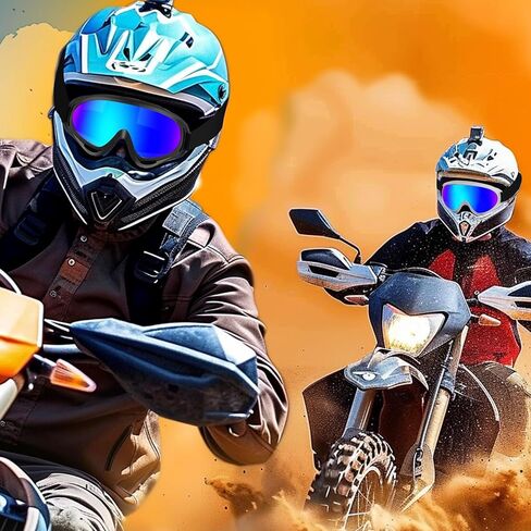 ATV موتوكروس نظارات نظارات التزلج نظارات السلامة فوق النظارات تأثير المقاومة موتوكروس ركوب نظارات قابل للتعديل عقال in Kuwait