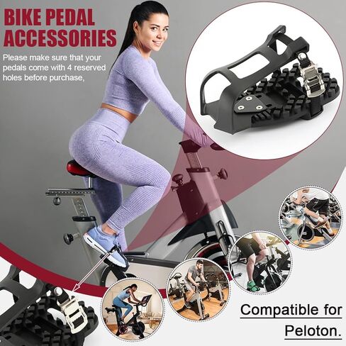 زوج واحد من دواسات الدراجة الرياضية، أقفاص أصابع القدم قابلة للتعديل لدواسات الدراجة الثابتة ومحولات دواسات ركوب الدراجات المضادة للانزلاق مع مفتاح ربط سداسي in Kuwait