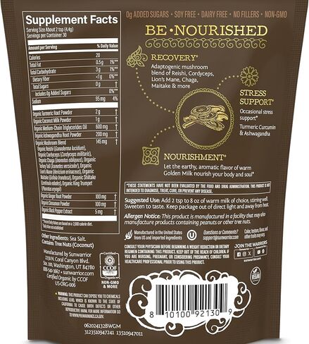 Organic Be Well Golden Milk 90g pouch (30 srv) in Kuwait