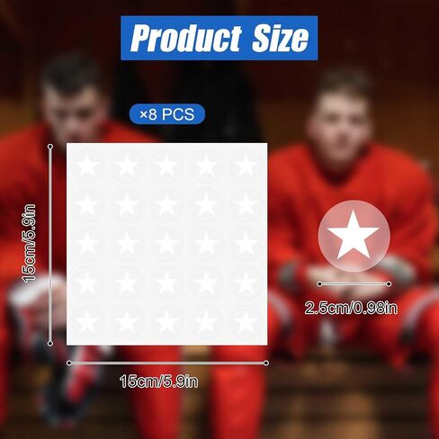 8 Sheets 200pcs Football Helmet Stickers, Red Star Helmet Stickers Self Adhesive Sports Helmet Sticker Funny Helmet Award Decals for Football, Baseball, Hockey, Softball, Lacrosse (Blue) in Saudi Arabia