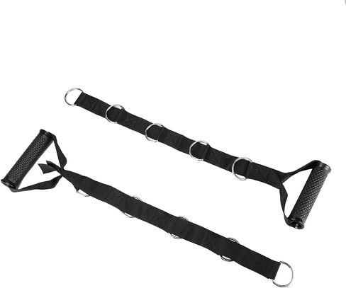 مقابض صالة الألعاب الرياضية المعدنية QWORK Fitness مع 5 أبازيم على شكل حرف D قابلة للتعديل - مقابض شديدة التحمل لأنظمة البكرة، والسحب للأسفل، والكتف، والعضلة ذات الرأسين، وتمارين ثلاثية الرؤوس in Saudi Arabia