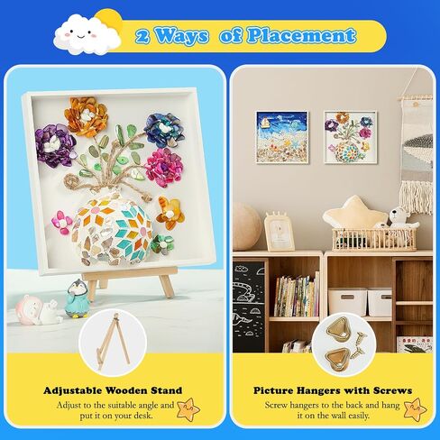 مجموعة طلاء الفسيفساء المزهرية DIY من Kssiaz، مجموعة فنون وحرف الفسيفساء DIY مع ملحقات فسيفساء زهرة المزهرية، مجموعة فنية لطلاء الملصقات المصنوعة يدويًا لتزيين غرفة الأطفال في عيد الميلاد in Saudi Arabia