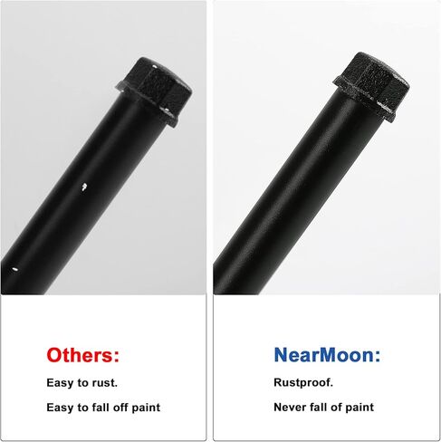 دعامات أرفف أنابيب الحديد الصناعي من NearMoon، دعامات أرفف من الحديد الريفي مثبتة على الحائط للأرفف العائمة، دعامات رفوف تزيين شديدة التحمل، 12 بوصة، 4 عبوات in Kuwait