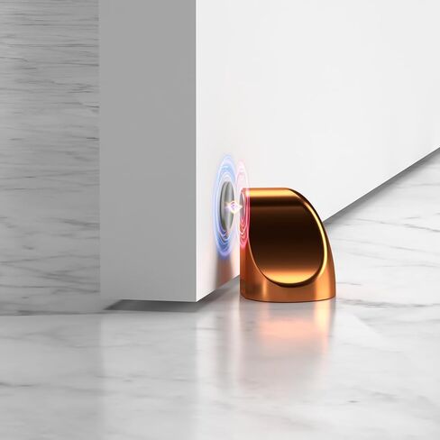 COMFORT DOOR Magnetic Door Stopper for Bottom of Door | Door Catch | No Drilling | Door Holder Floor Mount | Wall Protector | Small | Strong Adhesive | for Home, Bedroom, Office, Kitchen | Silver in Saudi Arabia