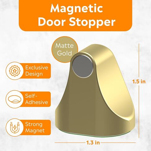 COMFORT DOOR Magnetic Door Stopper for Bottom of Door | Door Catch | No Drilling | Door Holder Floor Mount | Wall Protector | Small | Strong Adhesive | for Home, Bedroom, Office, Kitchen | Silver in Saudi Arabia