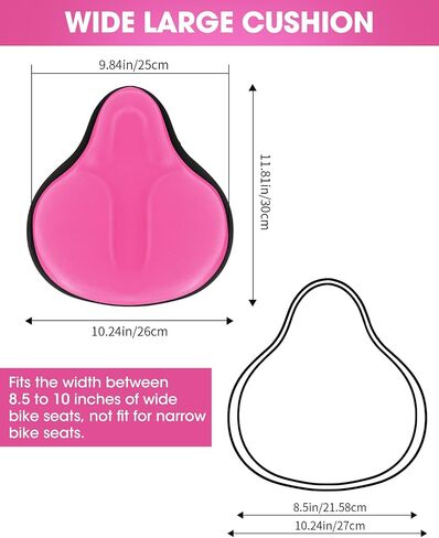 Bike Seat Cover for Men & Women Comfort, Large Bike Seat Cushion Cover, Padded Seat Cover for Bike, Soft Bicycle Seat Covers for MTB, Exercise Bikes, Indoor and Outdoor Cycling Seat Cover in Saudi Arabia