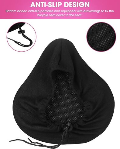 Bike Seat Cover for Men & Women Comfort, Large Bike Seat Cushion Cover, Padded Seat Cover for Bike, Soft Bicycle Seat Covers for MTB, Exercise Bikes, Indoor and Outdoor Cycling Seat Cover in Saudi Arabia