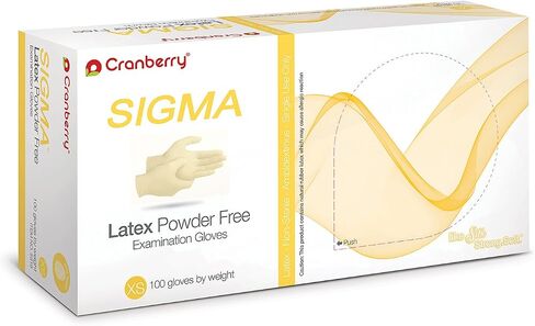 Cranberry USA Cranberry Sigma Latex Exam Gloves, Pack of 100, Medium, 4.5 Mil in Kuwait