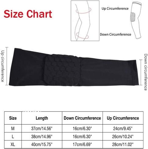 Elbow Pads, Basketball Shooter Sleeves, Collision Avoidance Hex Padded Arm Sleeves for Volleyball Football Baseball Cycling (White-M 2 Sleeves) in Saudi Arabia