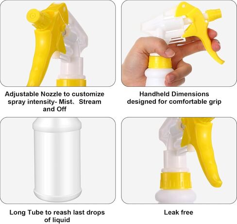 Rtteri 20 Pack 32oz Plastic Spray Bottles for Cleaning Solutions, Empty Spray Bottles Bulk, Adjustable Leak Proof Sprayer Bottles with Label for Plants Pet BBQ Home Kitchen (Multicolor) in Saudi Arabia