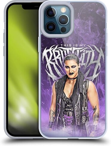تصميمات حافظة الرأس مرخصة رسميًا من WWE This is My Brutality Rhea Ripley حافظة جل ناعمة متوافقة مع هاتف Apple iPhone 12 Pro Max in Kuwait