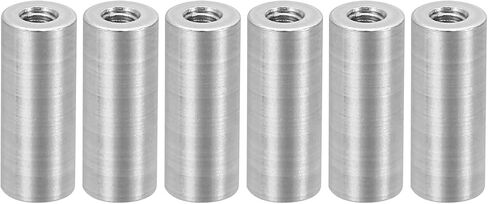 PATIKIL M3 Aluminum Spacers, 6 Pcs Metal Spacer Aluminum 3mm ID x 6mm OD x 25mm L Threaded Spacer Screw Standoff Round for RC Car Drones Motherboard, Silvery in Saudi Arabia
