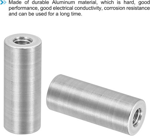 PATIKIL M3 Aluminum Spacers, 6 Pcs Metal Spacer Aluminum 3mm ID x 6mm OD x 25mm L Threaded Spacer Screw Standoff Round for RC Car Drones Motherboard, Silvery in Saudi Arabia