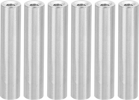 PATIKIL M3 Aluminum Spacers, 6 Pcs Metal Spacer Aluminum 3mm ID x 6mm OD x 25mm L Threaded Spacer Screw Standoff Round for RC Car Drones Motherboard, Silvery in Saudi Arabia