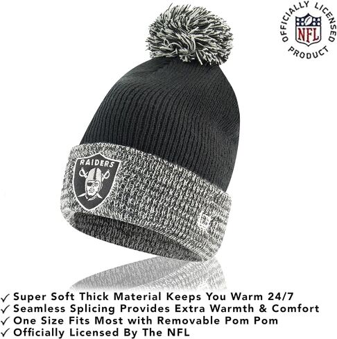 Ultra Game NFL unisex-adult Super Soft Two Tone Winter Beanie Knit Hat With Extra Warm Touch Screen Gloves in Saudi Arabia