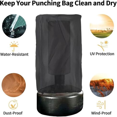 Punching Bag Cover Sun Protection Replacement with Drawstring, Dustproof Waterproof Standing Boxing Bag Cover for Trainer, Kickboxing Bag in Kuwait