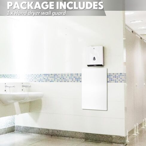 Hand Dryer Splash Guard 32 x 16 Inch Aluminum hand dryer Wall Guard Metal Splash Guard Backsplash Protector with Ultra Strength Adhesive for Bathroom Kitchen Restroom Splash Protection in Kuwait