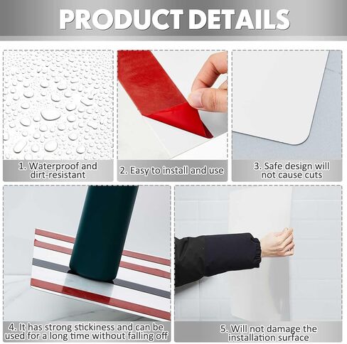 Hand Dryer Splash Guard 32 x 16 Inch Aluminum hand dryer Wall Guard Metal Splash Guard Backsplash Protector with Ultra Strength Adhesive for Bathroom Kitchen Restroom Splash Protection in Kuwait