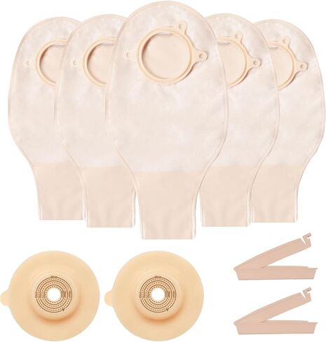 Colostomy Bags, 10 Pcs Two Piece Stoma Bags for Ileostomy Stoma Care, Cut-to-Fit Drainable Pouches, Ostomy Supplies in Kuwait
