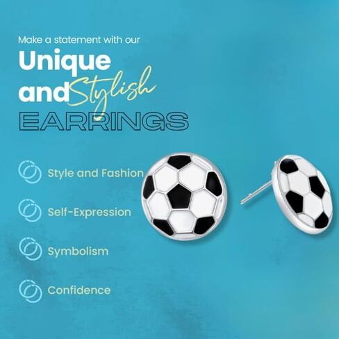 Soccer Earrings, Girls Soccer Jewelry, Soccer Ball Dangle Earrings for Soccer Players, Soccer Moms, Soccer Gifts in Saudi Arabia