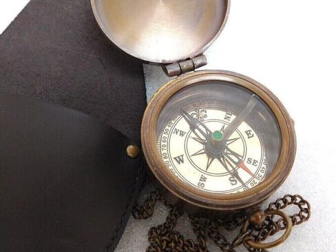 Brass Compass Nautical Antique Vintage Pocket Gift Vintage Maritime Marine Gift in Saudi Arabia