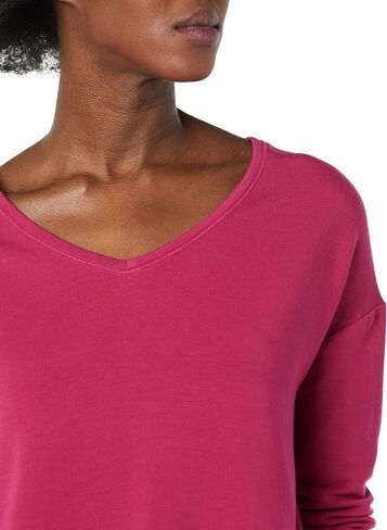 Core 10 Women's Cloud Soft Cropped Length V-Neck Yoga Sweatshirt in Saudi Arabia