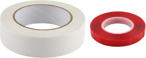 2rolls Double-Sided Fabric Tape Heavy Duty, Duct Tape Strong Transparent Adhesive, Super Sticky Resistente Clear Tape, Waterproof Hand-Tearable, for Curtains, Carpets, Posters, Balloons(Yellow) in Saudi Arabia