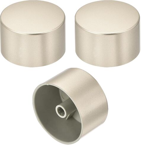 MECCANIXITY 3Pcs Rotary Potentiometer Knob 6mm Hole Dia Plum Blossom Shaft, 1.0" H x 1.5" Dia Light Gold Plastic Electronic Control Cap for Volume Control knob, Switch Knobs in Saudi Arabia