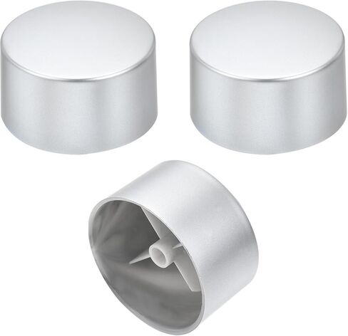 MECCANIXITY 3Pcs Rotary Potentiometer Knob 6mm Hole Dia Plum Blossom Shaft, 1.0" H x 1.5" Dia Light Gold Plastic Electronic Control Cap for Volume Control knob, Switch Knobs in Saudi Arabia