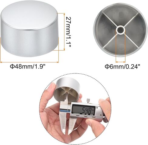 MECCANIXITY 3Pcs Rotary Potentiometer Knob 6mm Hole Dia Plum Blossom Shaft, 1.0" H x 1.5" Dia Light Gold Plastic Electronic Control Cap for Volume Control knob, Switch Knobs in Saudi Arabia