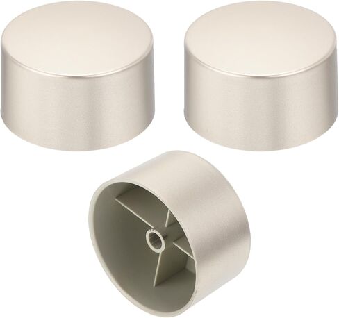MECCANIXITY 3Pcs Rotary Potentiometer Knob 6mm Hole Dia Plum Blossom Shaft, 1.0" H x 1.5" Dia Light Gold Plastic Electronic Control Cap for Volume Control knob, Switch Knobs in Saudi Arabia