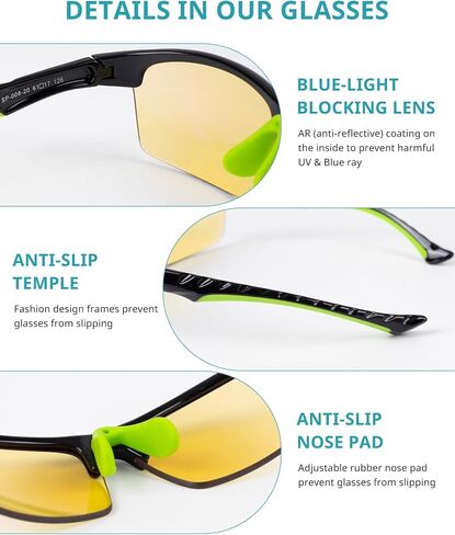 Blue Light Glasses for Men Women, Blue Light Blocking, UV Protection, Blue Ray Screen Filter, Anti Glare Coating, Anti Fatigue Eyestrain, Reading Gaming Computer TV Phone, Orange in Saudi Arabia
