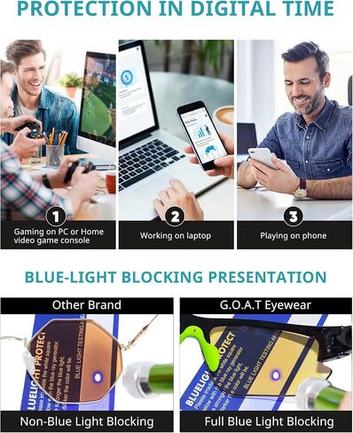 Blue Light Glasses for Men Women, Blue Light Blocking, UV Protection, Blue Ray Screen Filter, Anti Glare Coating, Anti Fatigue Eyestrain, Reading Gaming Computer TV Phone, Orange in Saudi Arabia
