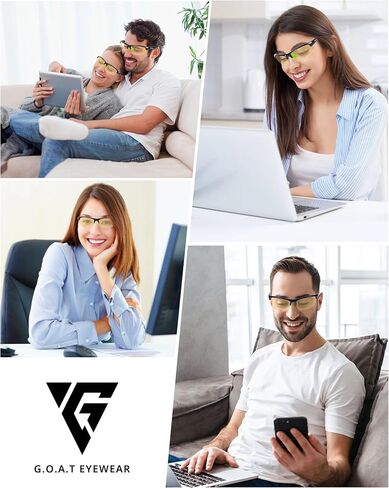 Blue Light Glasses for Men Women, Blue Light Blocking, UV Protection, Blue Ray Screen Filter, Anti Glare Coating, Anti Fatigue Eyestrain, Reading Gaming Computer TV Phone, Orange in Saudi Arabia