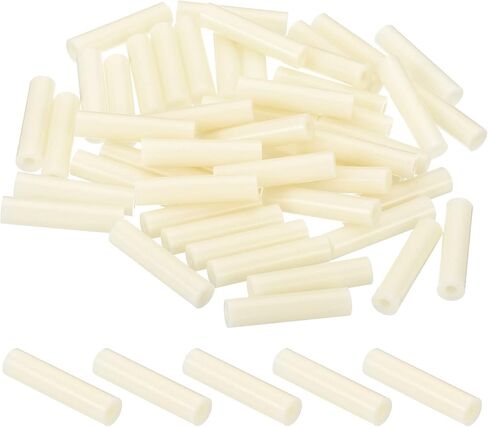 PATIKIL 3.2mm ID x 7mm OD x 30mm L Round Spacers Washers, 50 Pack ABS Plastic Plastic Standoff Gaskets for M3 Hardware Screws Bolts for 3D Printer Electrical Outlet, Beige in Saudi Arabia