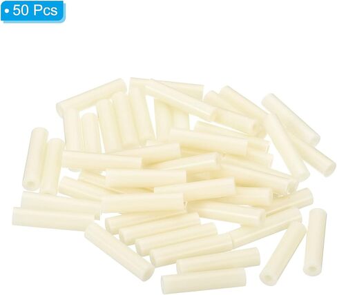 PATIKIL 3.2mm ID x 7mm OD x 30mm L Round Spacers Washers, 50 Pack ABS Plastic Plastic Standoff Gaskets for M3 Hardware Screws Bolts for 3D Printer Electrical Outlet, Beige in Saudi Arabia